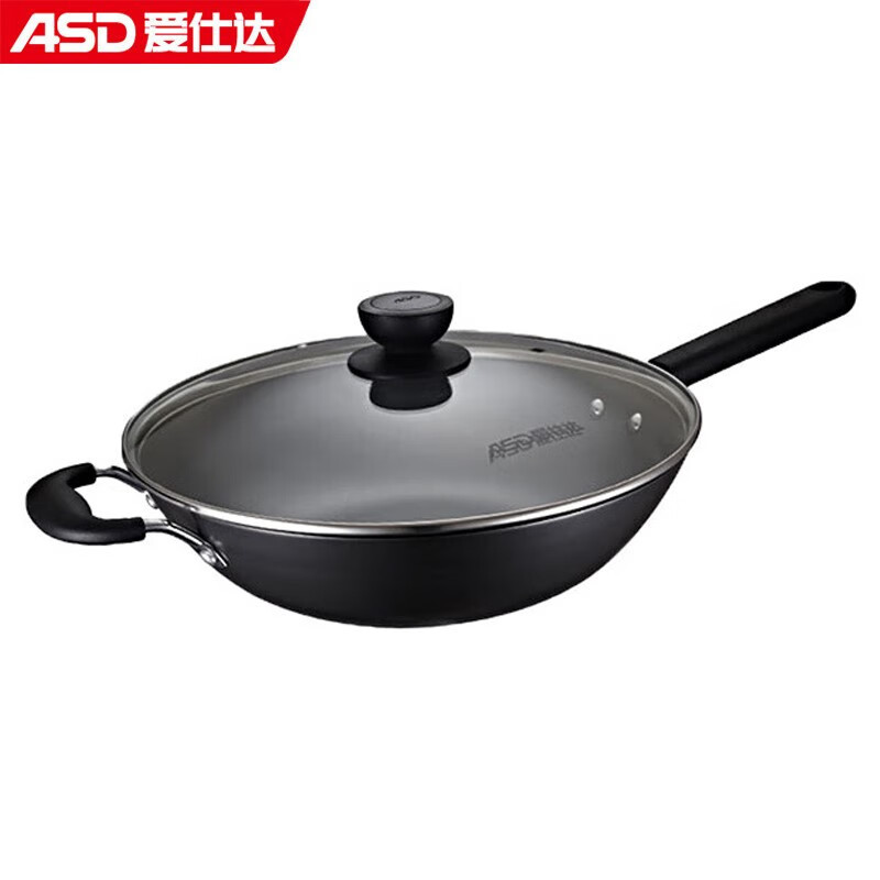 爱仕达(ASD)炒锅大铁锅超轻圆底尖底加深明火专用炒锅 CF32C4Q