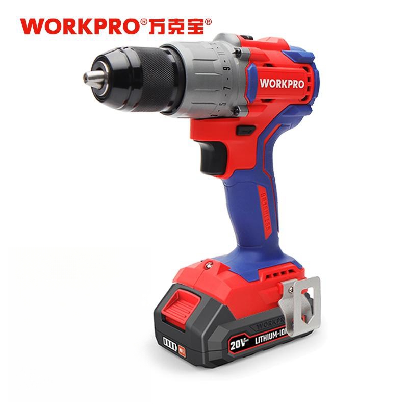 万克宝 WORKPRO WP390002 20V 13mm 无刷锂电钻[两电(2AH)一充]