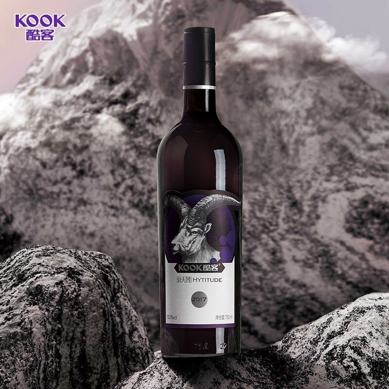 [任贤齐推荐]酷客KOOK 海天图Hytitude干红葡萄酒定制款13.5度750mL单支礼盒装