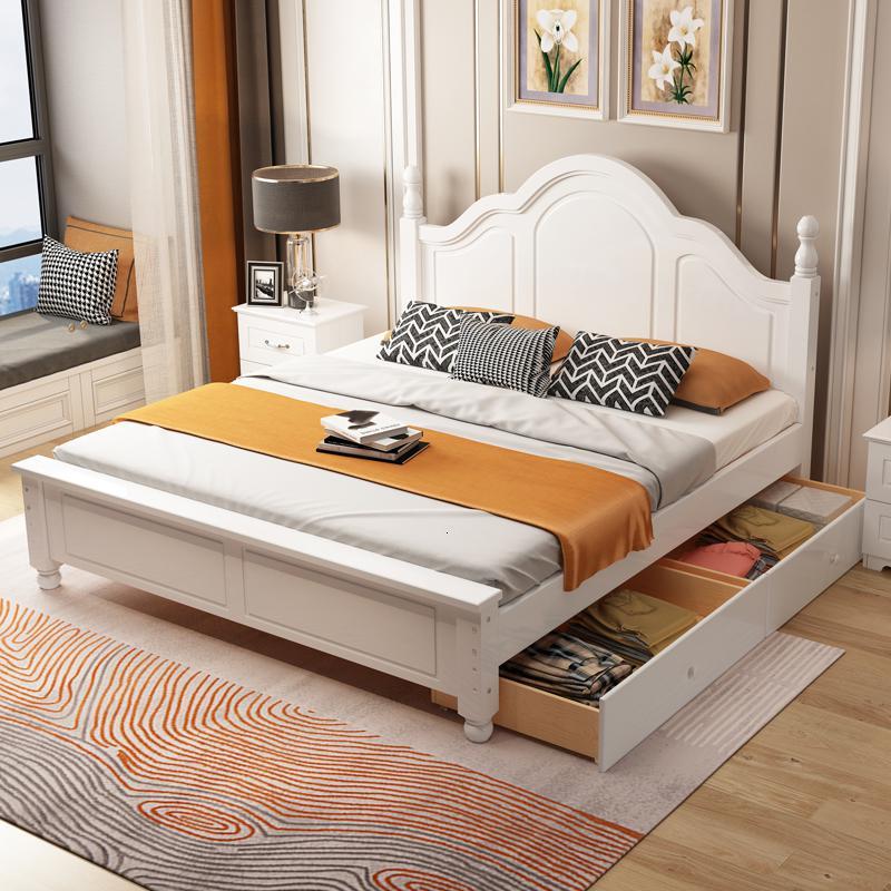 实木床现代简约闪电客18米双人床15米韩式田园北欧主卧12m公主单人床