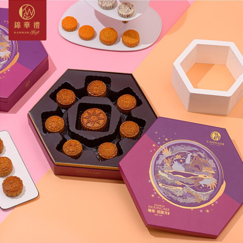 锦华璀璨团圆月月饼礼盒745g(114)
