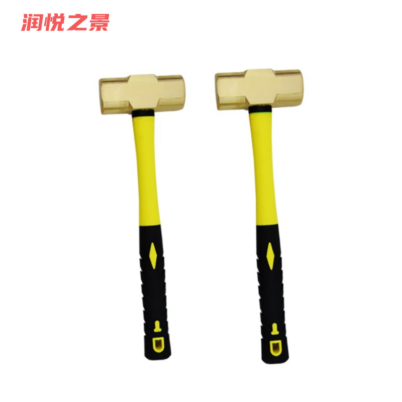 润悦之景 防爆黄铜八角锤 6磅 把高清大图