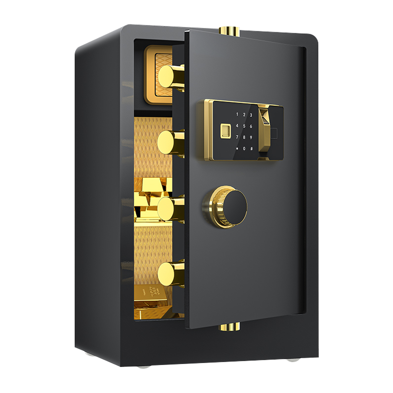 臻远ZY-NW-BXGS-49 全钢实心保险柜办公防盗保险箱 高80cm黑色指纹款高清大图