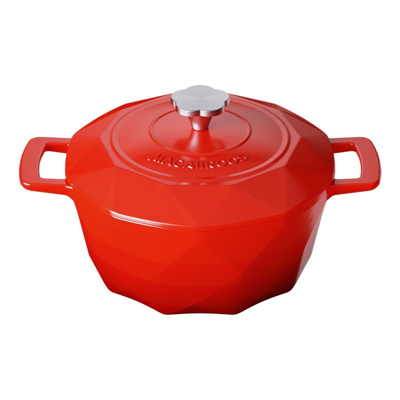 迈卡罗(Macaiiroos) 珐琅锅铸铁锅 家用煲汤锅炖锅炖盅 MC-T22T2 (红色)