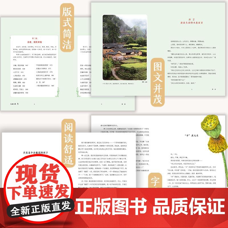 [央视网]人间小喜 治愈系美学作家 中考语文热点作家陈晓辉全新散文精选集 连续10多年被超20个省市选作初中现代文阅读试高清大图