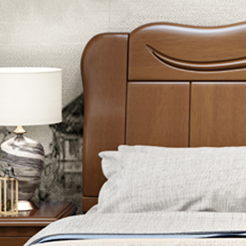 臻远ZY-SMC-88 现代简约实木床双人床 1.8米简约床高清大图