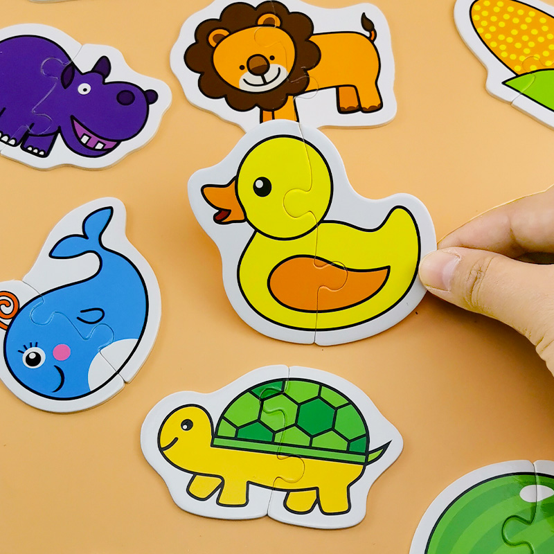 幼儿启蒙配对拼图 全8盒 [正版]启蒙配对拼图儿童益智男女孩2到3-4-5-6岁以上动脑智力开发早教玩具潮玩1000片幼高清大图