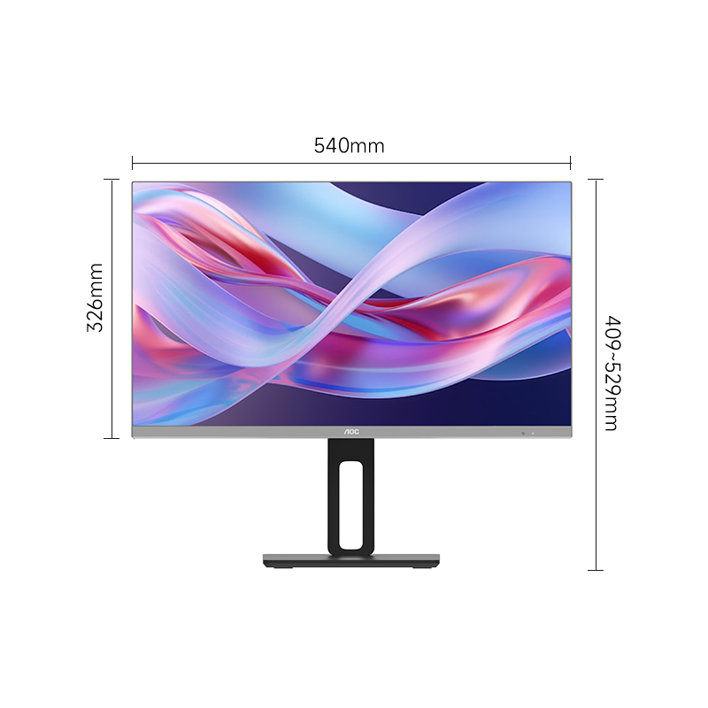 AOC A24801-1FKX6G 23.8英寸办公一体机电脑(KX-U6780A/16GB/512GB/黑色/有线键鼠高清大图