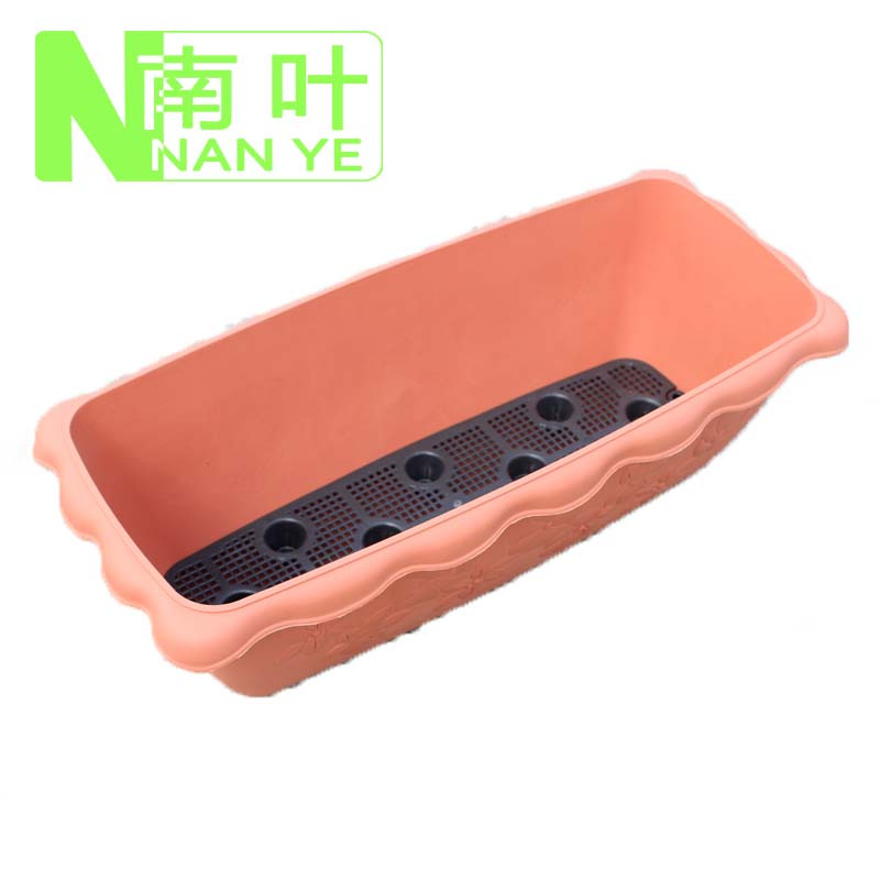 诚信 户外养花种菜塑料花盆 花边长方形阳台种菜盆 欧式庭院花盆