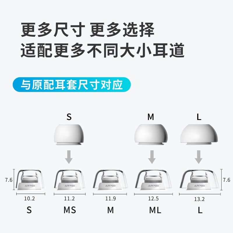 绯乐latex-ar700苹果airpodspro耳塞耳帽硅胶套防过敏防滑耳机塞