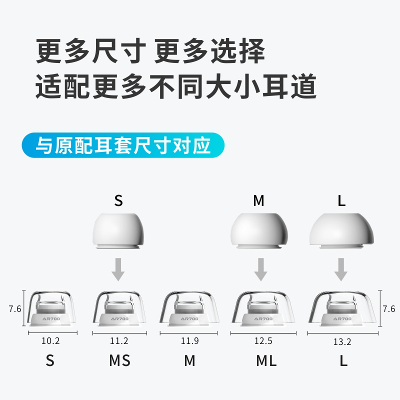 绯乐latex-ar700苹果airpodspro耳塞耳帽硅胶套防过敏防滑耳机塞