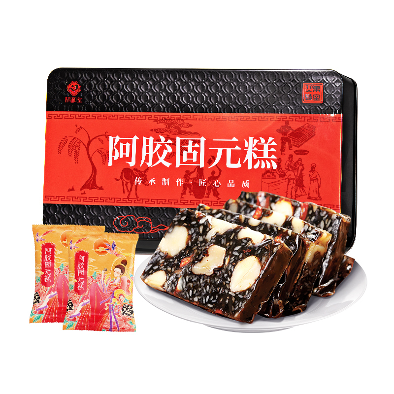 山东阿胶糕即食纯手工阿胶固元糕官方旗舰店正品搭配阿胶膏块礼盒