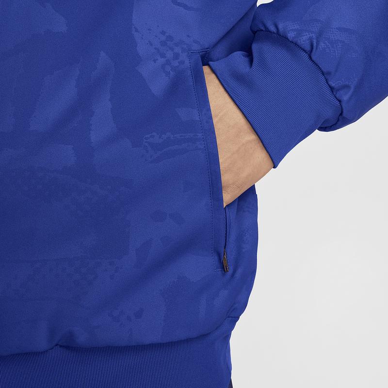 耐克(NIKE)男子足球运动宽松速干科技训练夹克巴萨球迷 anthem 夹高清大图