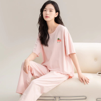 南极人睡衣女士纯棉夏季薄款短袖长裤2025新款抗菌夏天全棉家居服