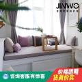 飘窗垫北欧风窗台垫定做加厚榻榻米垫定制阳台垫子卡座垫_706 亚麻灰请先测量好尺寸联系客服计算加