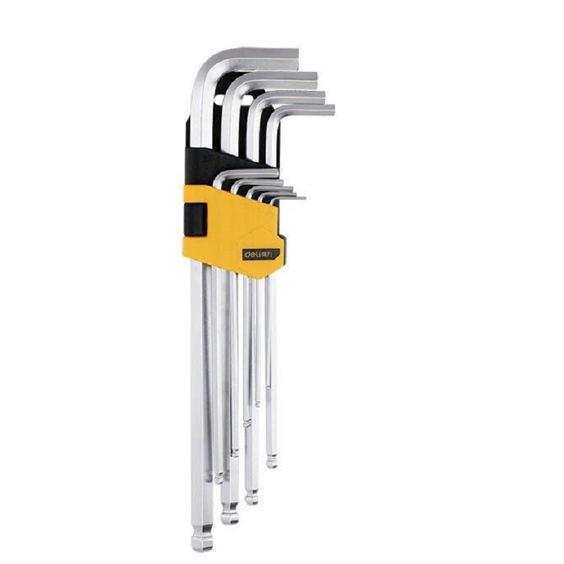 得力工具DL3090加长球头内六角9件套1.5-10(mm)(新VI)(套)高清大图