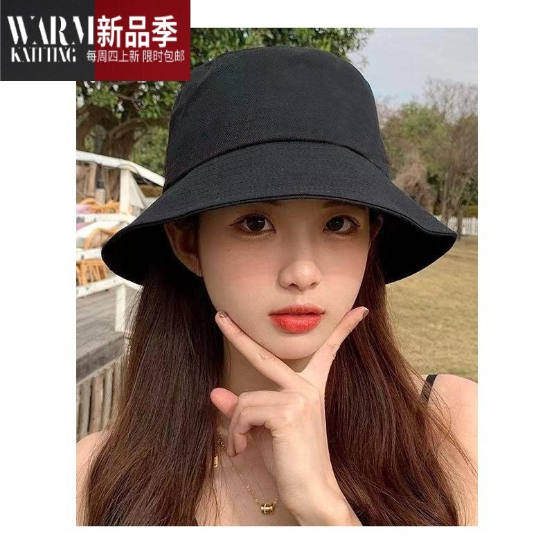 shanchao帽子女韩版百搭夏季遮阳帽新款日系学生时尚潮流渔夫帽太阳帽