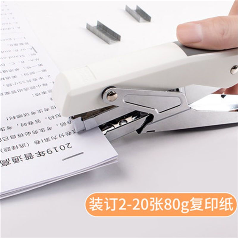得力省力型手握式订书机办公学习用12号订书器多功能标准型订书机 配套一万枚订书针