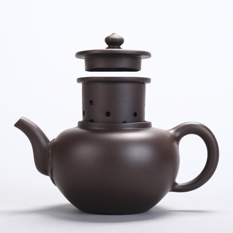 宜兴紫砂壶带过滤内胆大容量长嘴壶功夫茶具泡茶壶仿古壶家用茶壶紫砂