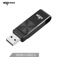 爱国者(aigo) 32GB USB2.0 U盘 U266旋转防护 黑色 CD纹防滑设计 2个装