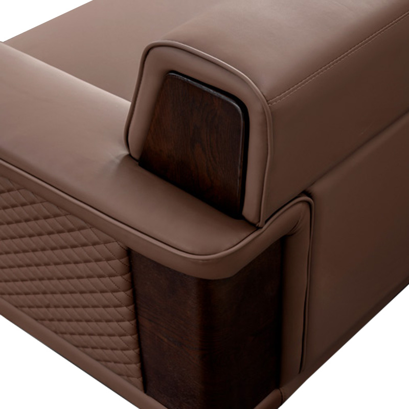 匡大 办公沙发 皮艺沙发 办公室接待沙发 牛皮 单人位 KDT676高清大图