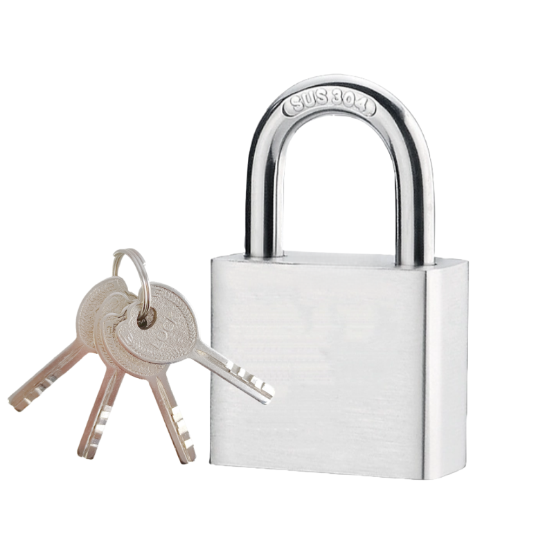 联岚304不锈钢通开单开挂锁/把