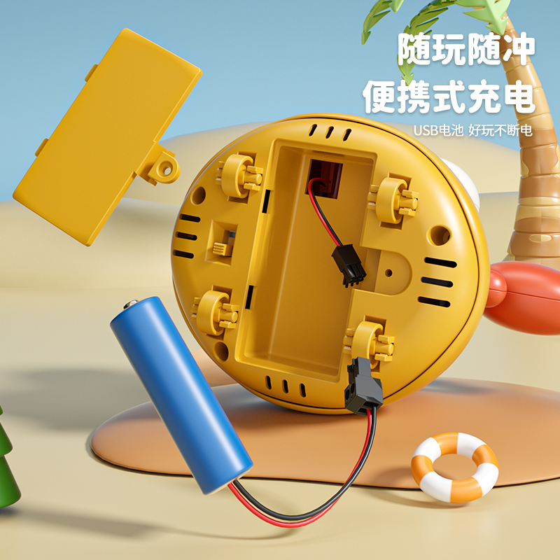 早教宝宝哄娃神器婴儿电动吹球玩具螃蟹悬浮专注训练益智早教玩具2027高清大图