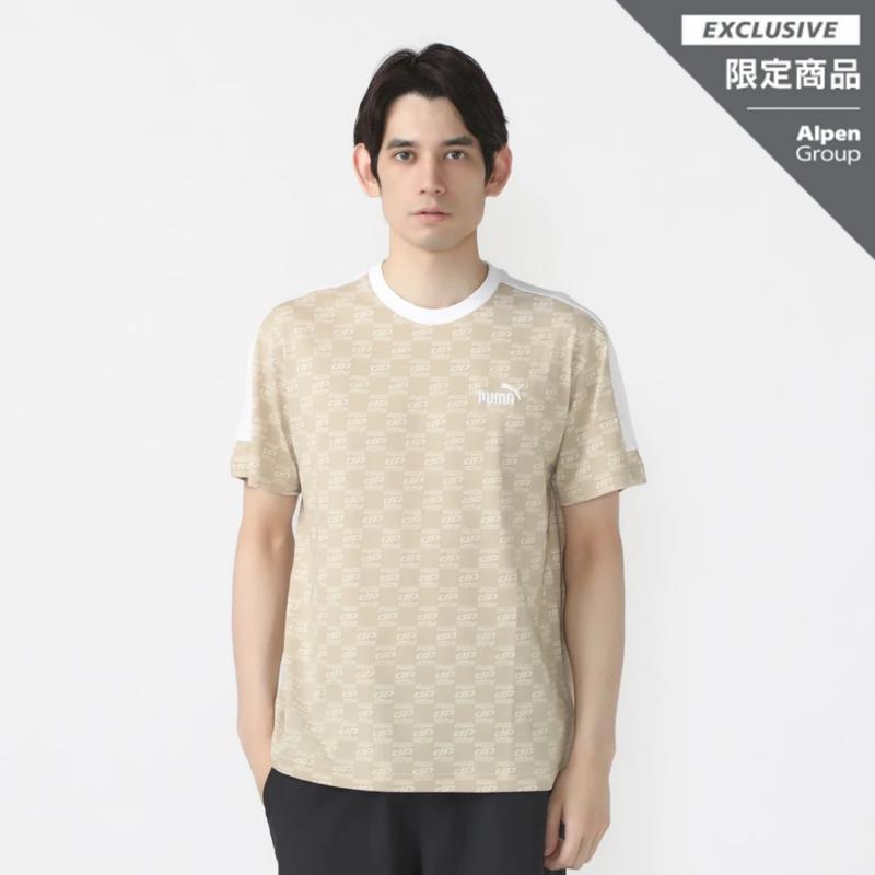 彪马(Puma)纯棉拼涤纶男运动T恤短袖潮春夏2024新款休闲百搭印花A