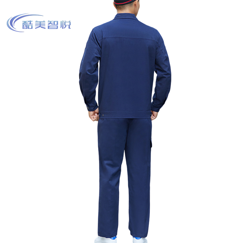 酷美智悦 藏青色工作服M-5XL KM-LB113 套高清大图