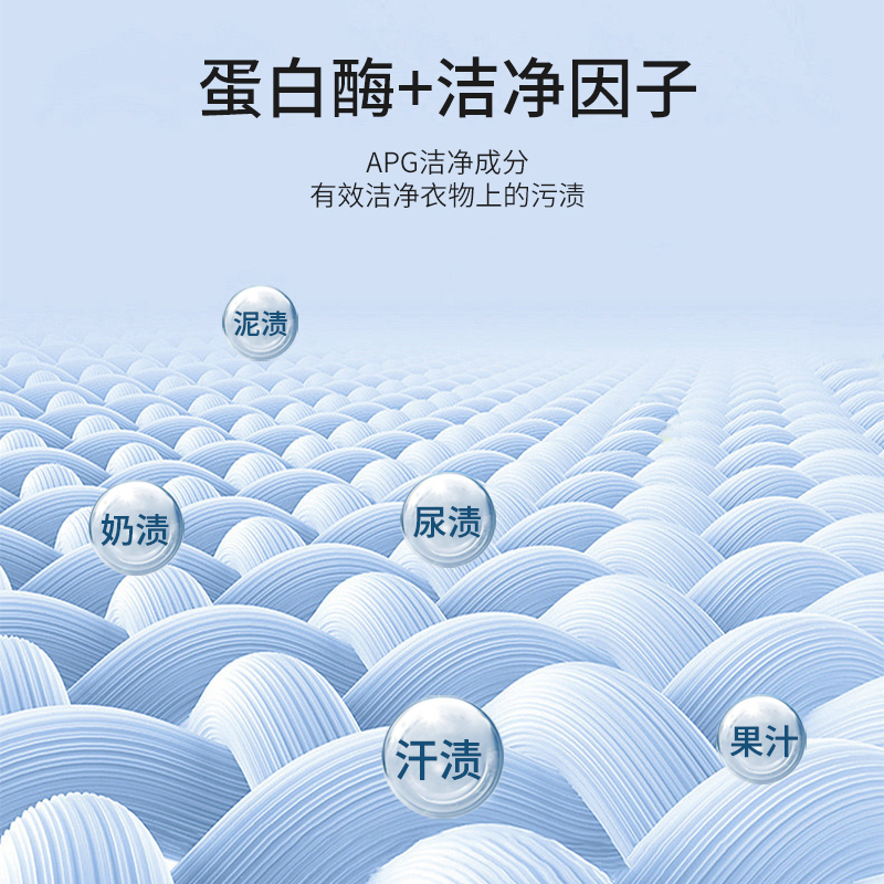 呵贝适婴儿草本洗衣液500g宝宝儿童衣物家用植物温和柔顺棉籽蛋白高清大图