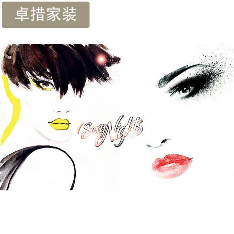 3D个性韩式半永久定妆纹绣化妆店背景墙壁纸美容美装修墙纸壁画壹德壹