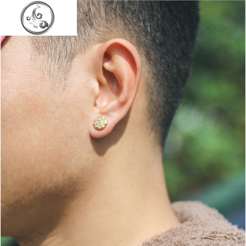 复古耳钉男潮牌单只高桥吾郎个性特色手工质朴飞鸟印台情侣款耳饰jimi