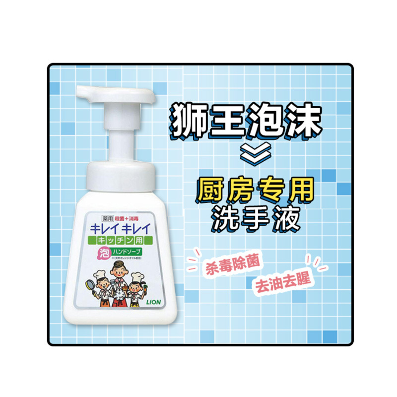 [日本进口]狮王(LION) 日本直采 厨房专用去腥洗手液油污清洁剂 230ml