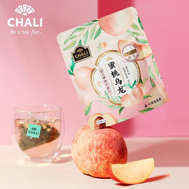 CHALI查理公司茶叶花果茶蜜桃乌龙茶桃干苹果干袋包冲泡茶