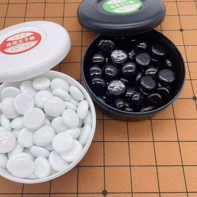 思唯美(sweet made) 陶瓷棋子围棋五子棋 白瓷黑瓷共180颗高清大图