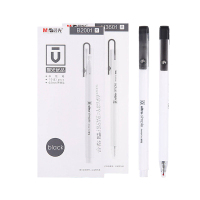 晨光优品中性笔2001学生文具办公用品0.5mm黑水笔 10支装 黑色
