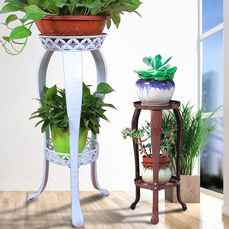 欧式多层阳台花架客厅铁艺落地花盆架室内客厅绿萝多肉吊兰花架子