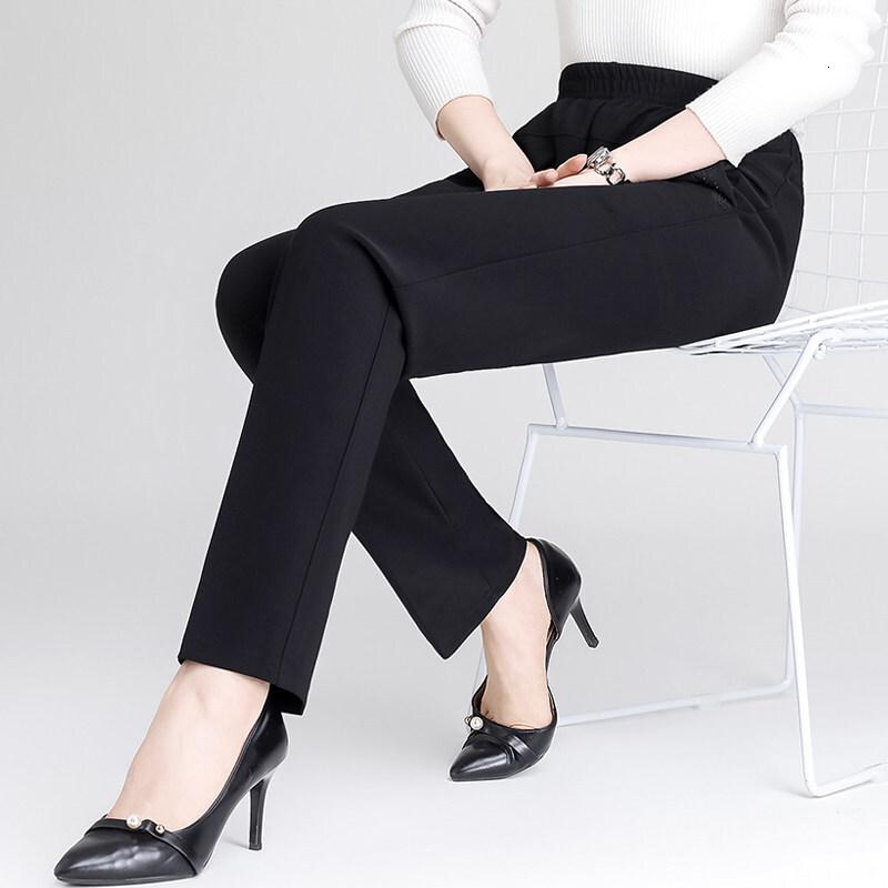 迪鲁奥(DILUAO)40岁50岁妈妈穿的加绒裤中老年人妈妈裤子秋冬厚款高腰宽松奶奶休闲长裤外穿女裤棉裤 黑 XL【90-105】