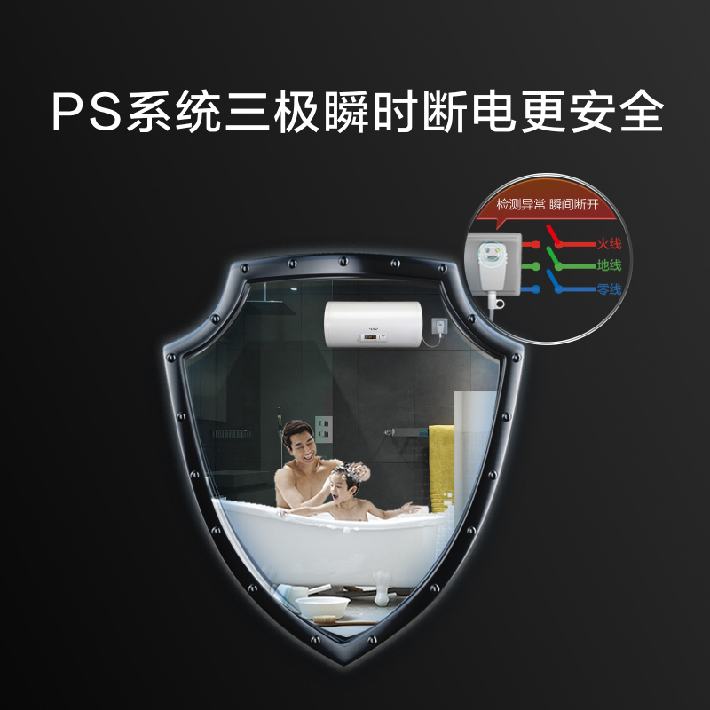[大牌日狂欢]AO史密斯电热水器80升大容量CEWH-80A0 1级能效 速热节能 家用洗澡储水式 自营80L性价比款高清大图