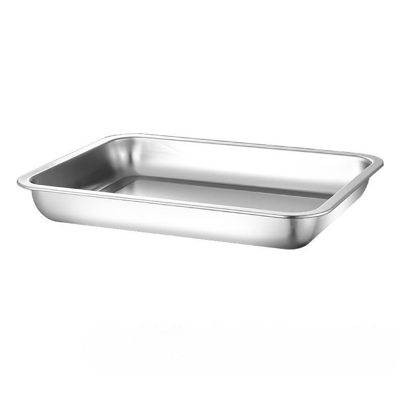 食品级不锈钢方盘托盘 40*30*2cm 0.4厚 1个高清大图