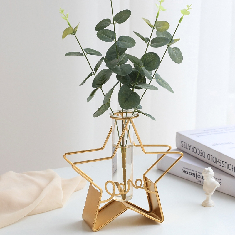 法耐创意轻奢高档水培小花瓶摆件ins风客厅干花插花艺餐桌家居装饰品