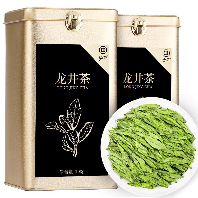 第一江南绿茶龙井特级200g2025新茶明前茶叶礼盒罐装春茶嫩芽高端送礼品