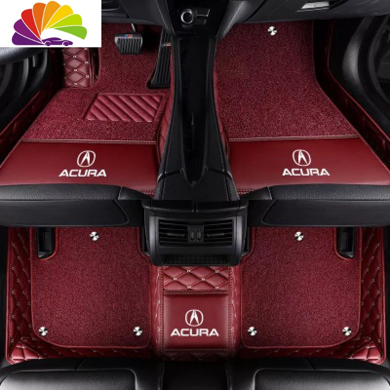 舒适主义19款专用于广汽讴歌CDX脚垫TLX-L MDX RDX ZDX ILX全包围汽车脚垫 单层米色+LOGO