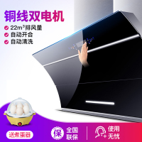 欢呼好太太 新款铜线双电机吸油烟机 智能挥手自动开合家用 自动清洗触控式侧吸式22m³/min大吸力抽油烟机单机T69