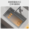 九牧(JOMOO)厨房水槽纳米304不锈钢加厚洗菜一体盆多功能阶梯台下盆06325-CZ-1