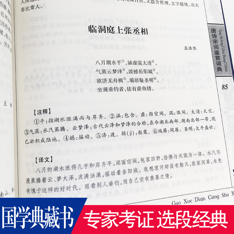 唐诗宋词鉴赏词典 [正版] 唐诗宋词鉴赏词典 文白对照 图文版 原文注释译文赏析 用文字和图片诠释华夏辉煌历史文明