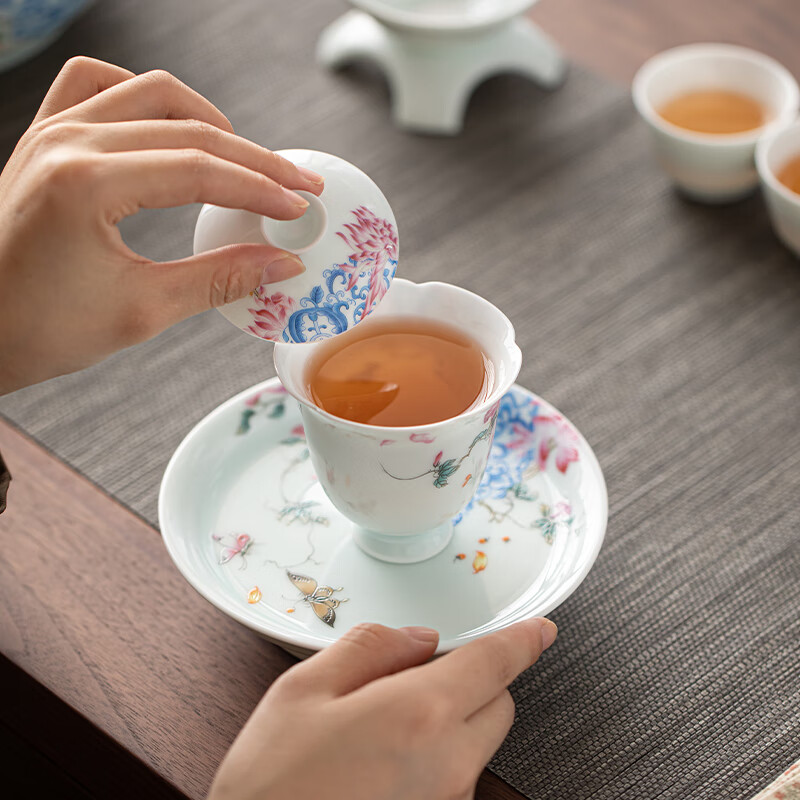 苏氏陶瓷/SUSHI CERAMICS SS013 繁花似锦茶具大套装 (单位:套)高清大图