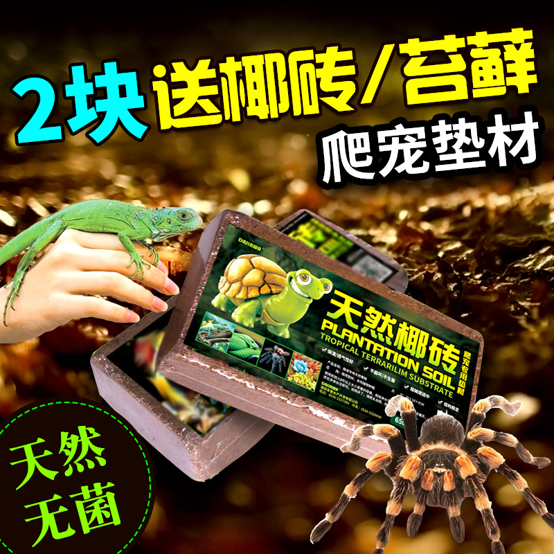 乌龟冬眠用品巴西龟爬宠椰土椰砖沙爬虫箱宠物垫材过冬保暖土苔藓高清大图