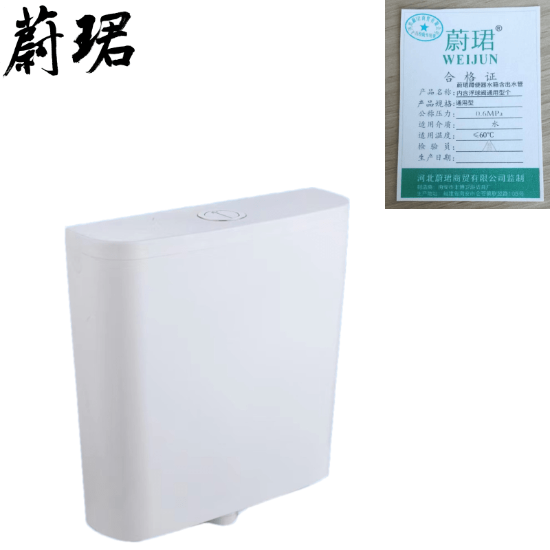 蔚珺蹲便器水箱含出水管内含浮球阀通用型个 白色