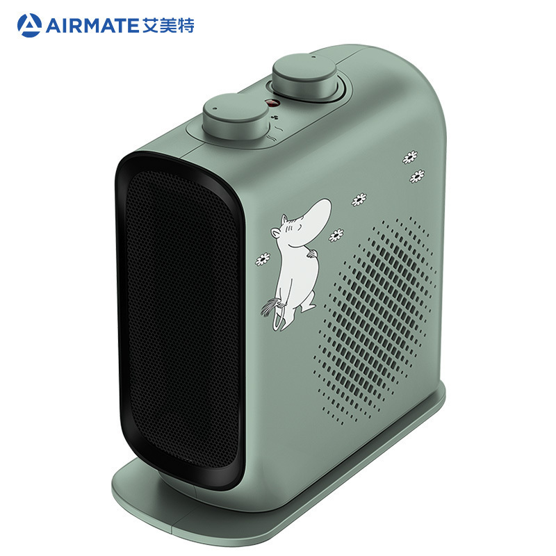 艾美特 (Airmate) 取暖器 WP20-X17P-2 暖风机桌面宿舍办公家用节能小型电暖气速热电暖器绿色姆明联名款